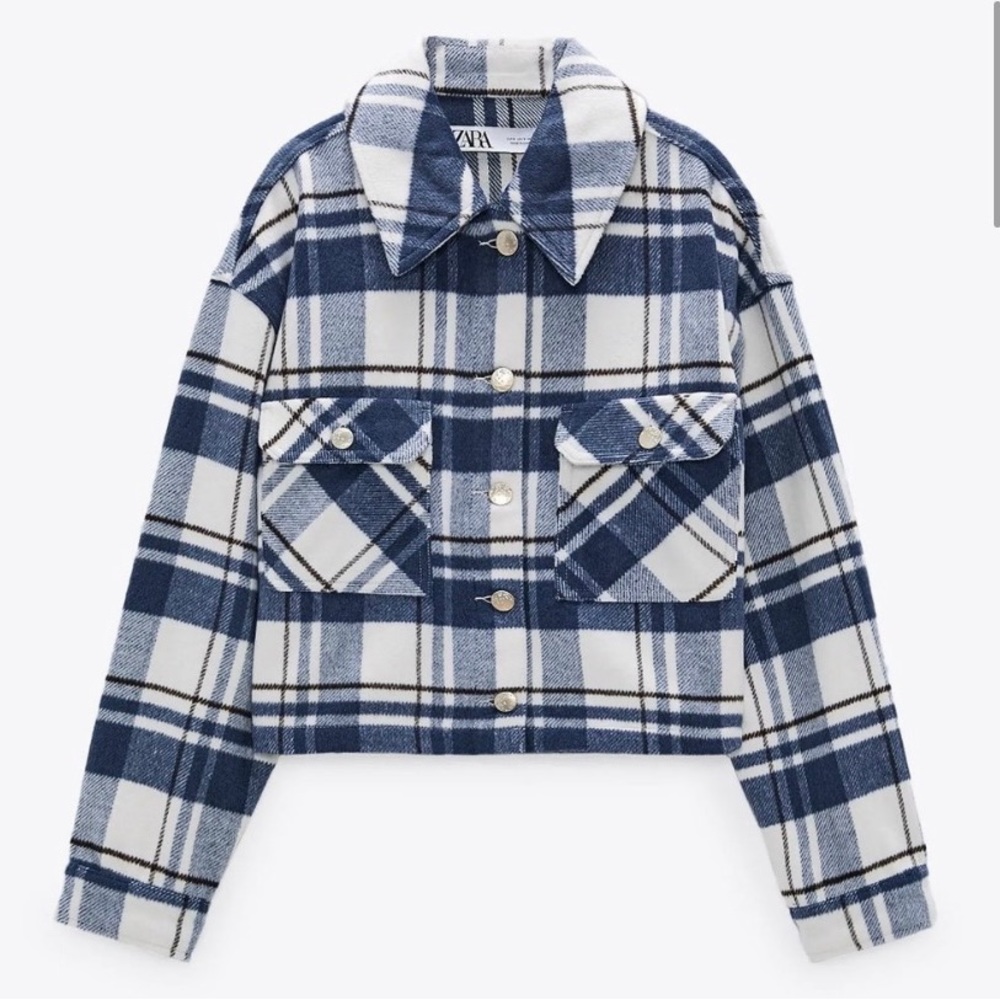 Cropped Plaid Zara Jacket